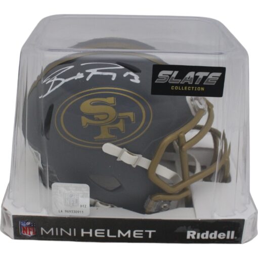Brock Purdy Autographed/Signed San Francisco 49ers Slate Mini Helmet FAN 47971