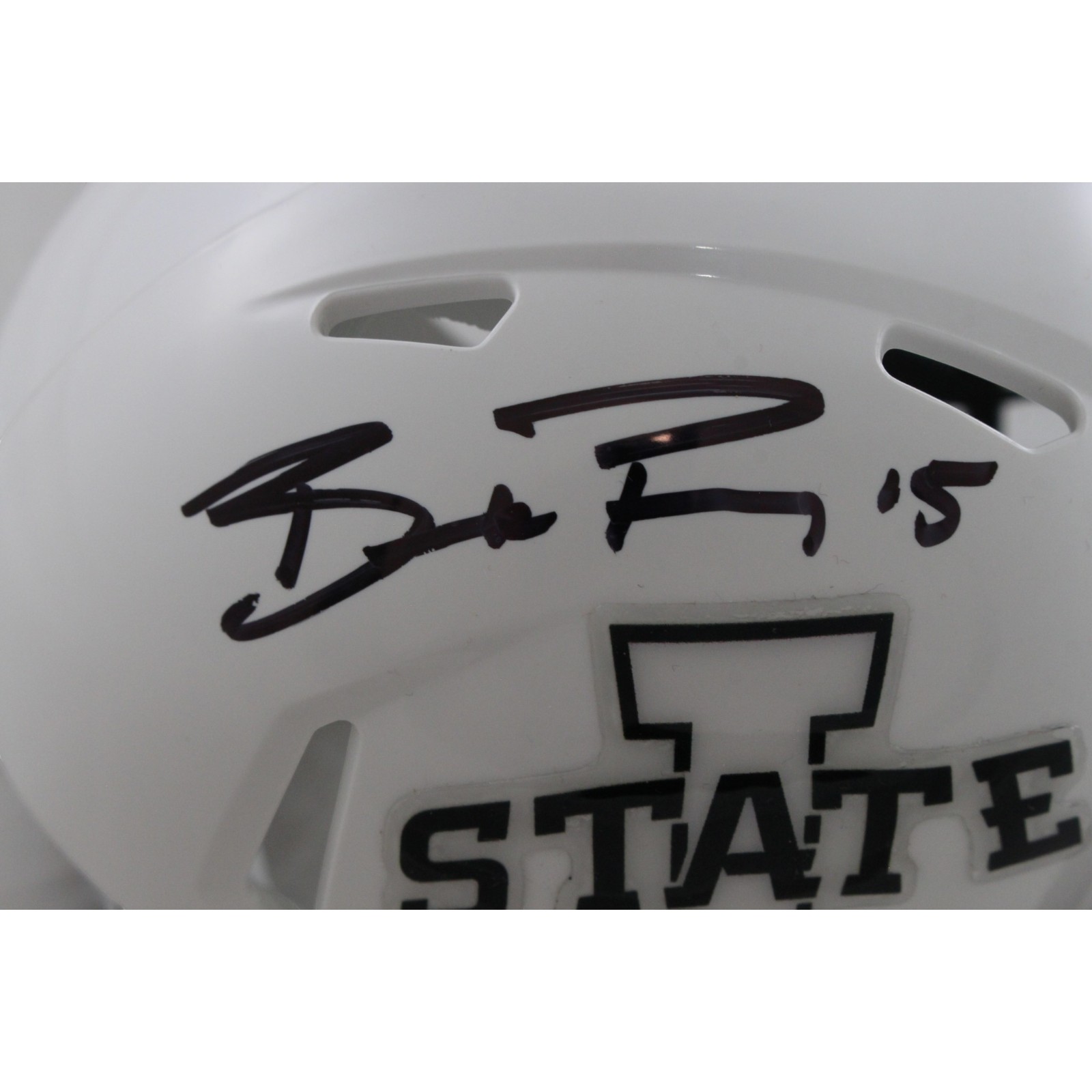 Brock Purdy Autographed Iowa State Cyclones White Mini Helmet Beckett WIT 56917