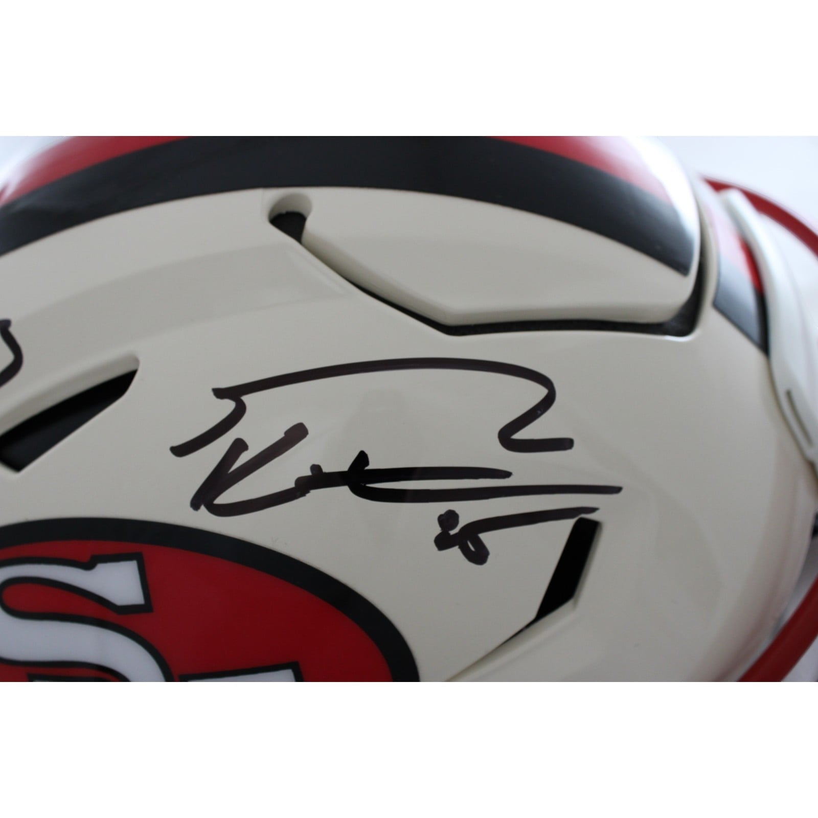 Purdy Kittle Autographed San Francisco 49ers Helmet Speedflex Retro BAS 58570 3 Purdy Kittle Autographed San Francisco 49ers Helmet Speedflex Retro BAS 58570