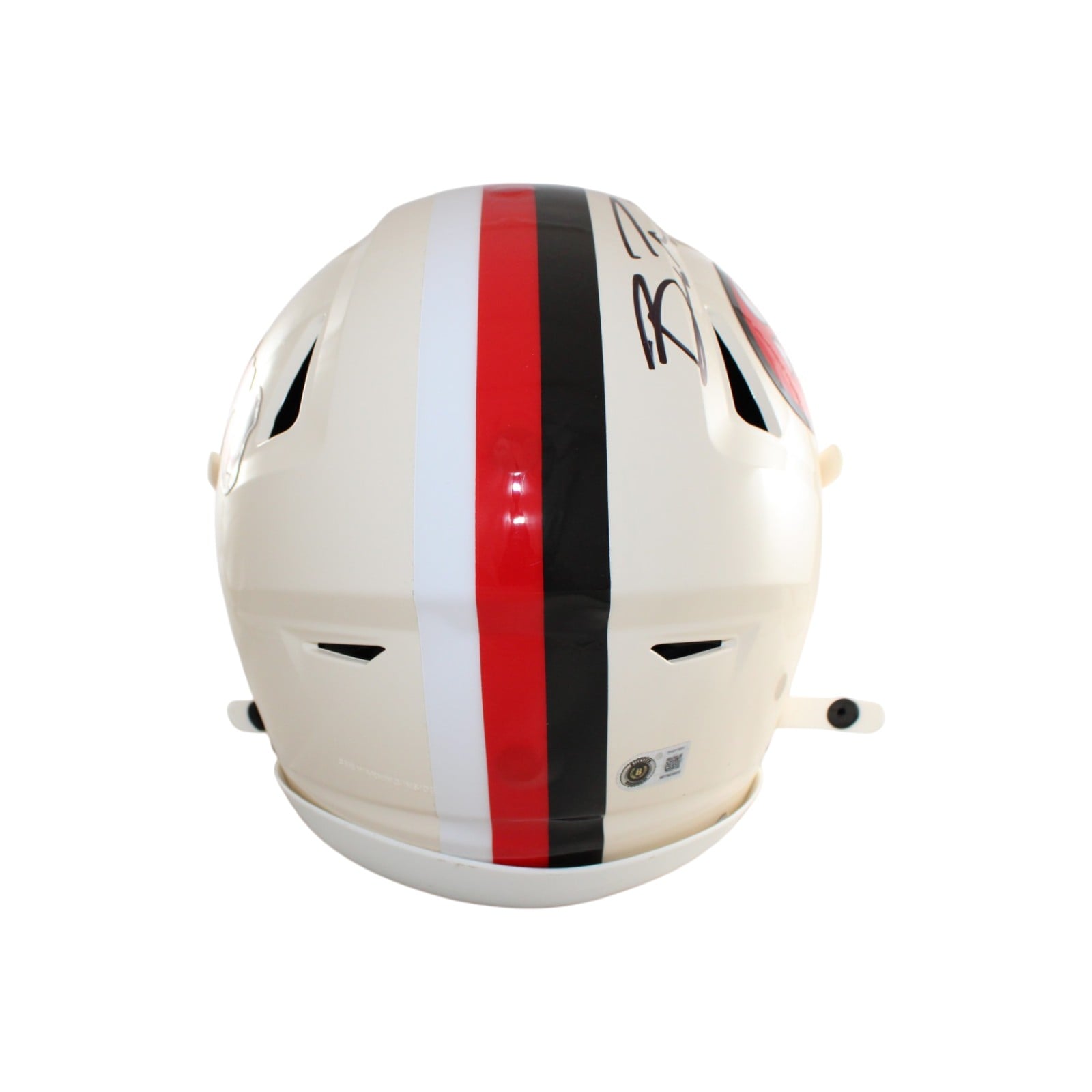 Purdy Kittle Autographed San Francisco 49ers Helmet Speedflex Retro BAS 58570 4 Purdy Kittle Autographed San Francisco 49ers Helmet Speedflex Retro BAS 58570