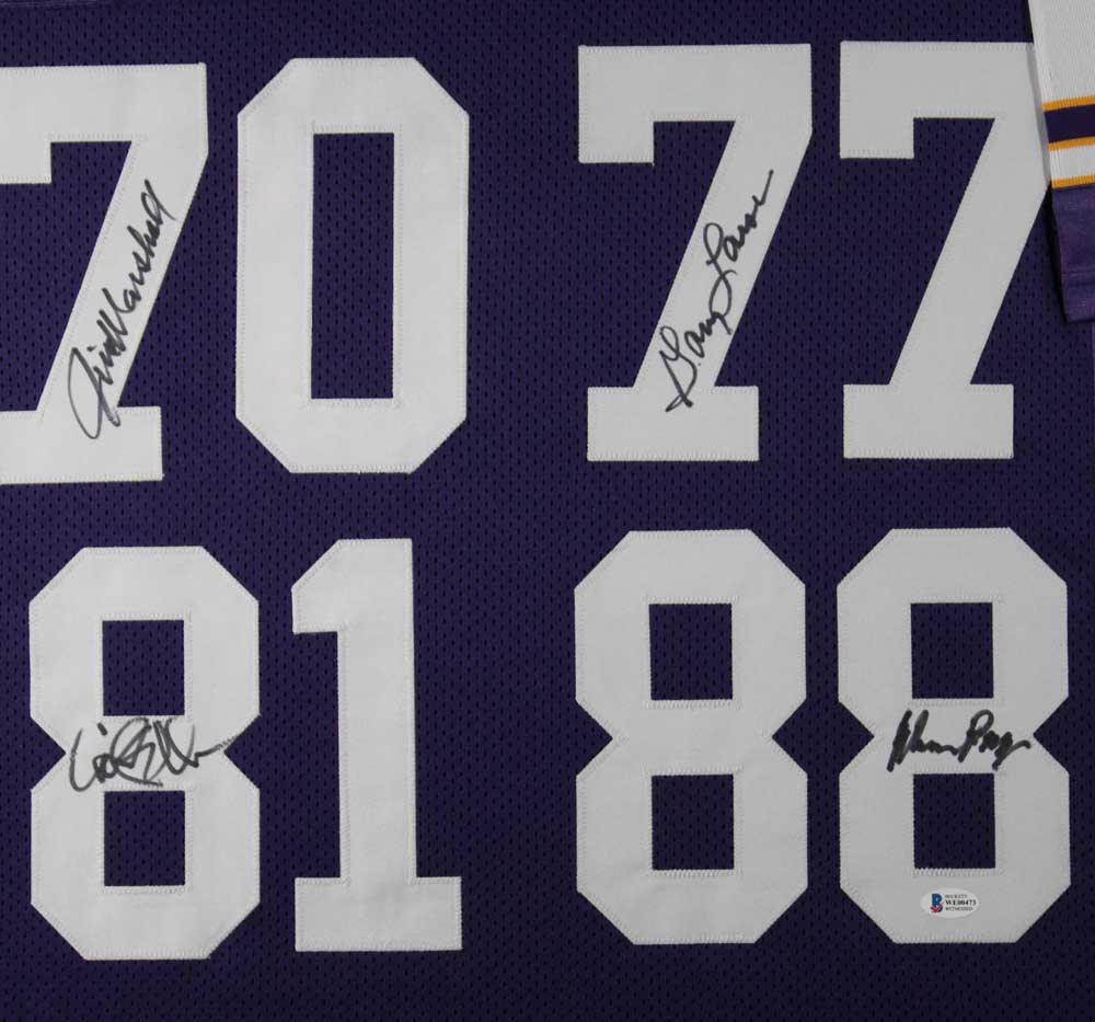 Vikings “Purple People Eaters” Jersey Signed By Page,Eller,Marshal &  Larsen BAS