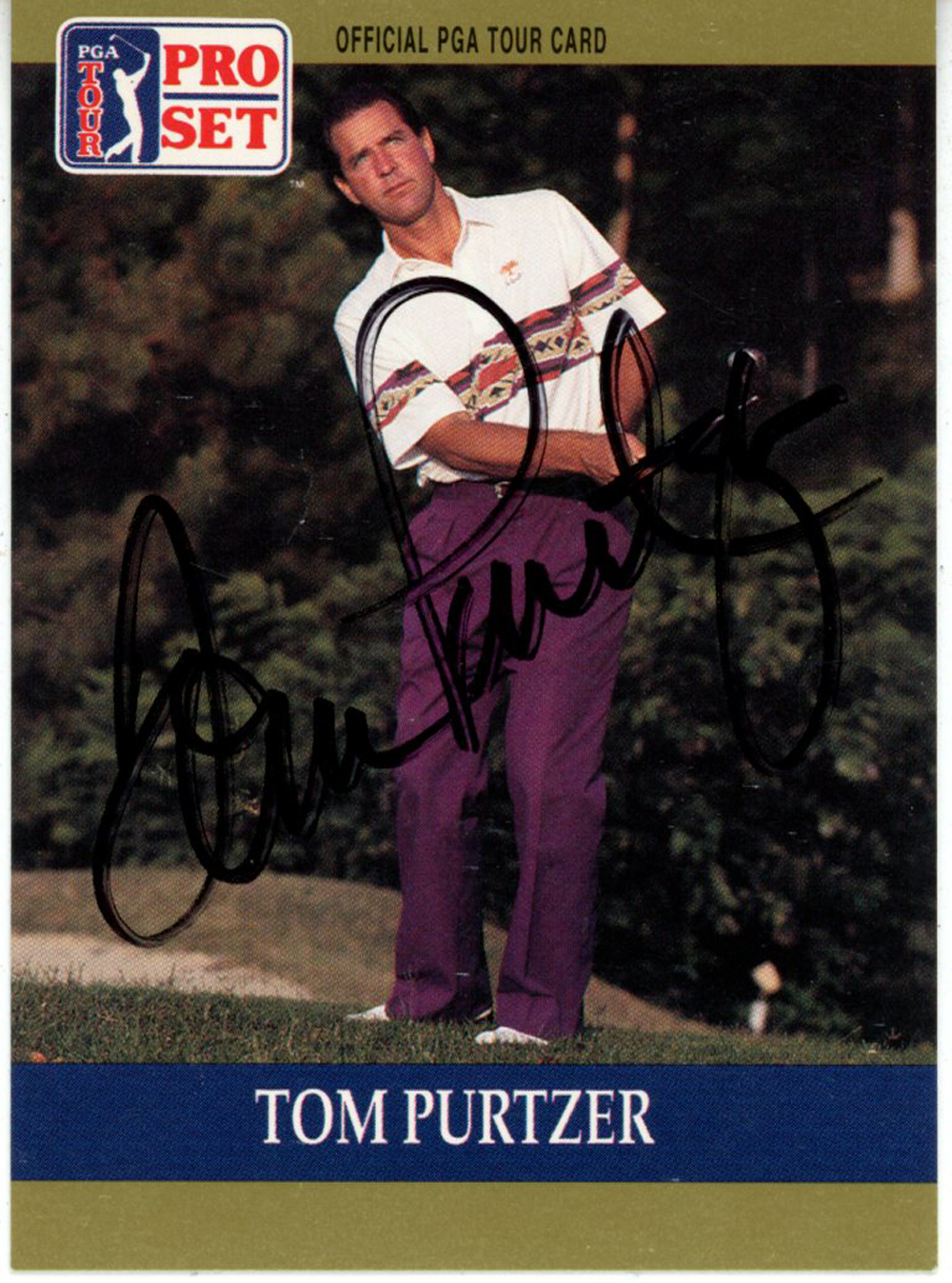 Tom Purtzer Autographed 1990 Pro Set #5 Trading Card Beckett 44889