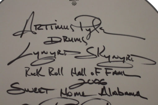 Artimus Pyle Autographed Lynyrd Skynyrd 14" Drumhead 4 Insc BAS 27315