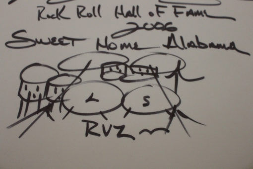 Artimus Pyle Autographed Lynyrd Skynyrd 14" Drumhead 4 Insc BAS 27315