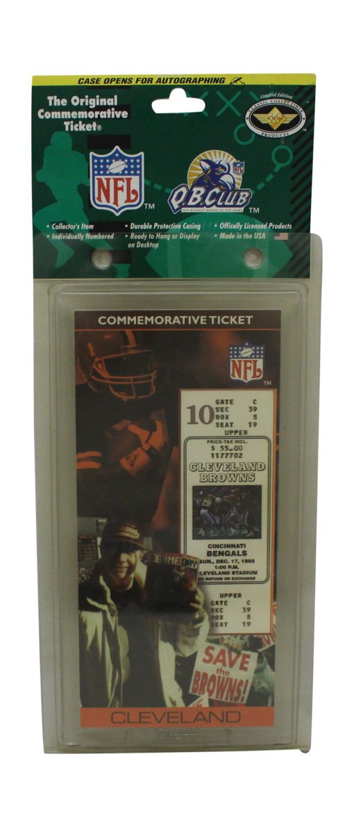 Cleveland Browns QB Club Commemorative Ticket 1995 vs Bengals 32236