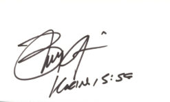 Brady Quinn Autographed Notre Dame Fighting Irish Index Card BAS 45395