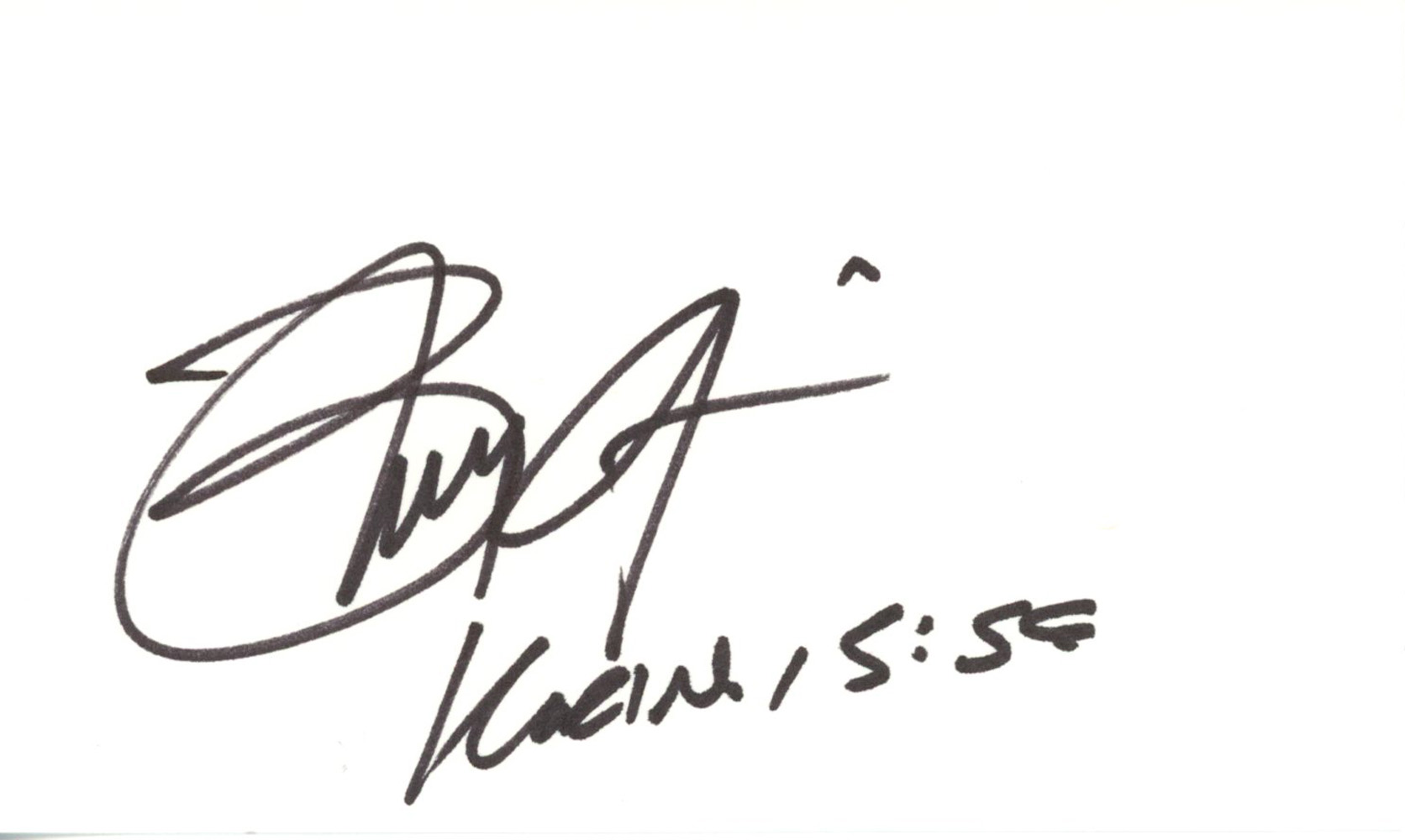 Brady Quinn Autographed Notre Dame Fighting Irish Index Card BAS 45395