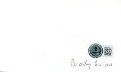 Brady Quinn Autographed Notre Dame Fighting Irish Index Card BAS 45395