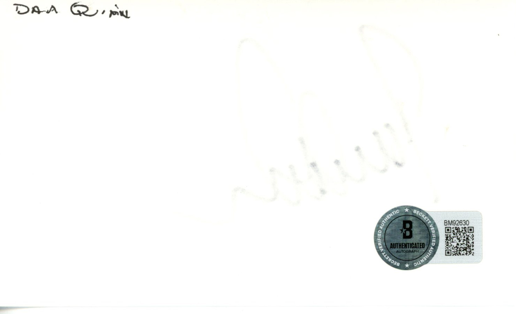 Dan Quinn Signed Washington Commanders Index Card Beckett 45332