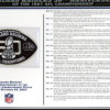 Oakland Raiders 50th Anniversary Patch Stat Card Official Willabee & Ward