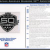 Oakland Raiders 50th Anniversary Patch Stat Card Official Willabee & Ward