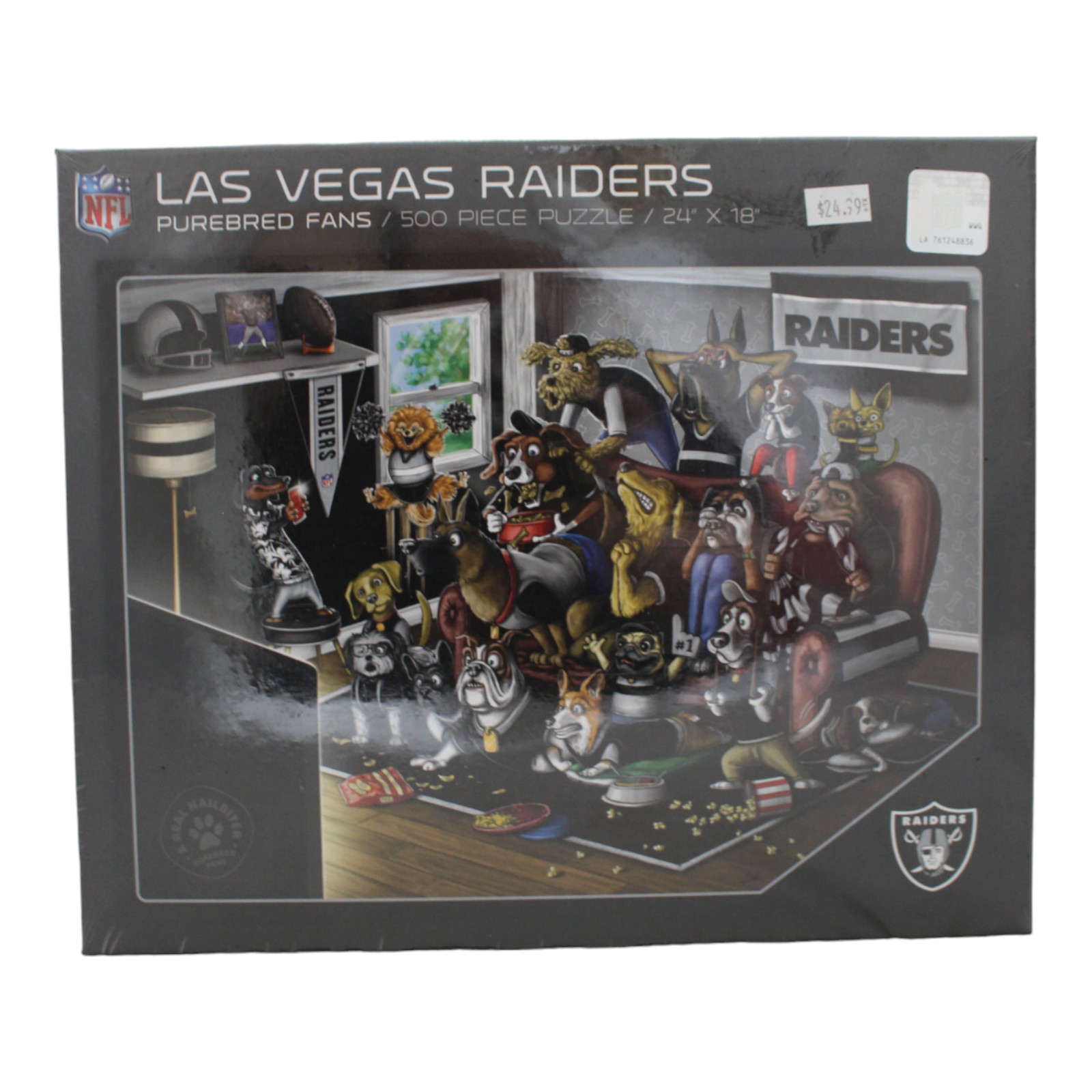 Las Vegas Raiders 18"x24" YouTheFan 500 Piece Purebread Puzzle