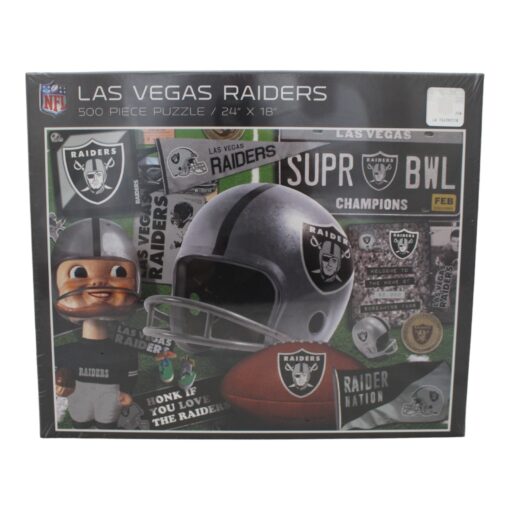 Las Vegas Raiders 18"x24" YouTheFan 500 Piece Retro Series Puzzle