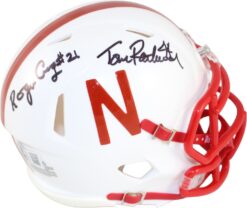 Tom Rathman Roger Craig Signed Nebraska Cornhuskers Mini Helmet Beckett 59400