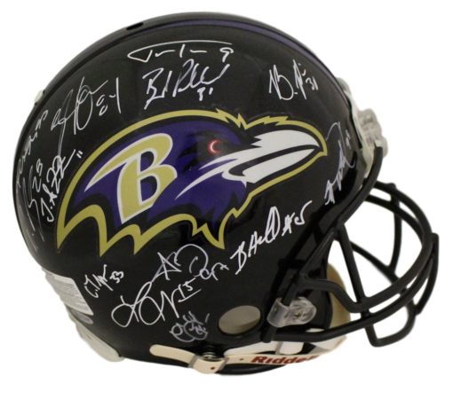 Baltimore Ravens 2012 Team Signed Authentic SB XLVII Helmet 27 Sigs BAS 21722