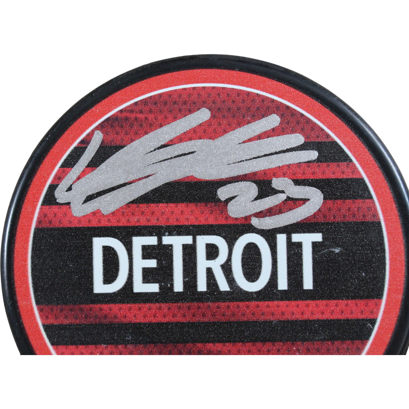 Lucas Raymond Autographed Detroit Red Wings Reverse Retro Puck Fanatics 53838