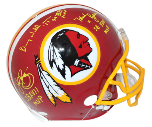 Washington Redskins Super Bowl MVP Signed Authentic Helmet 3 Sigs JSA 24099