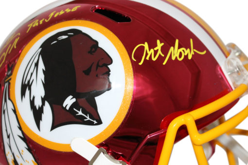 Washington Redskins Posse Signed Chrome Rep Helmet Monk Sanders Clark JSA 25563