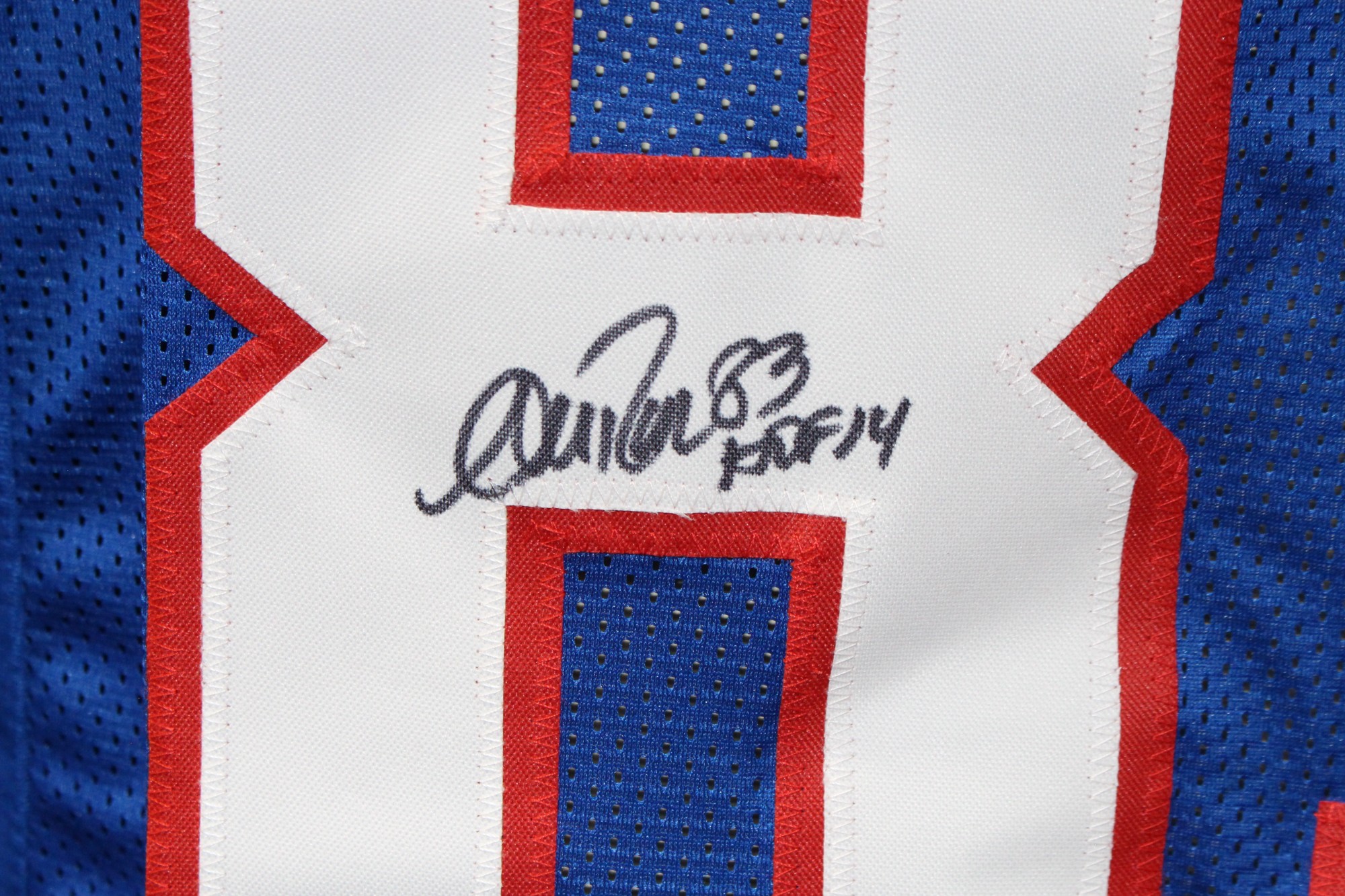 Andre Reed Autographed/Signed Pro Style Blue Jersey HOF TRI
