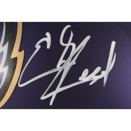 Ed Reed Autographed Baltimore Ravens 24 Alt Authentic Helmet Beckett 49276