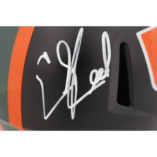 Ed Reed Autographed Miami Hurricanes Alt Nights F/S Helmet Beckett Witness 49242