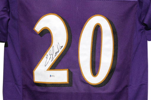 Ed Reed Autographed/Signed Pro Style Purple XL Jersey BAS 26513