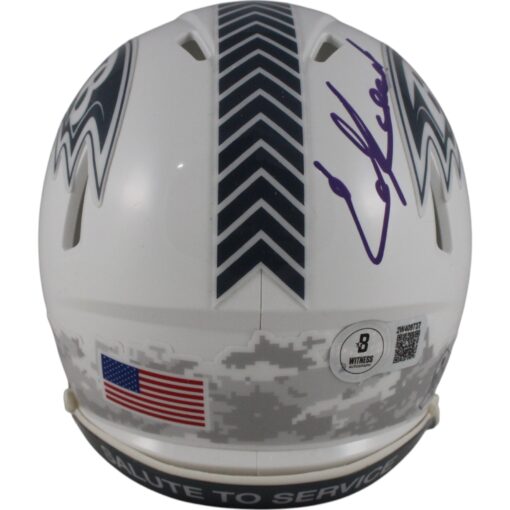 Ed Reed Autographed Baltimore Ravens 24 STS Mini  Helmet Beckett Witness 49254