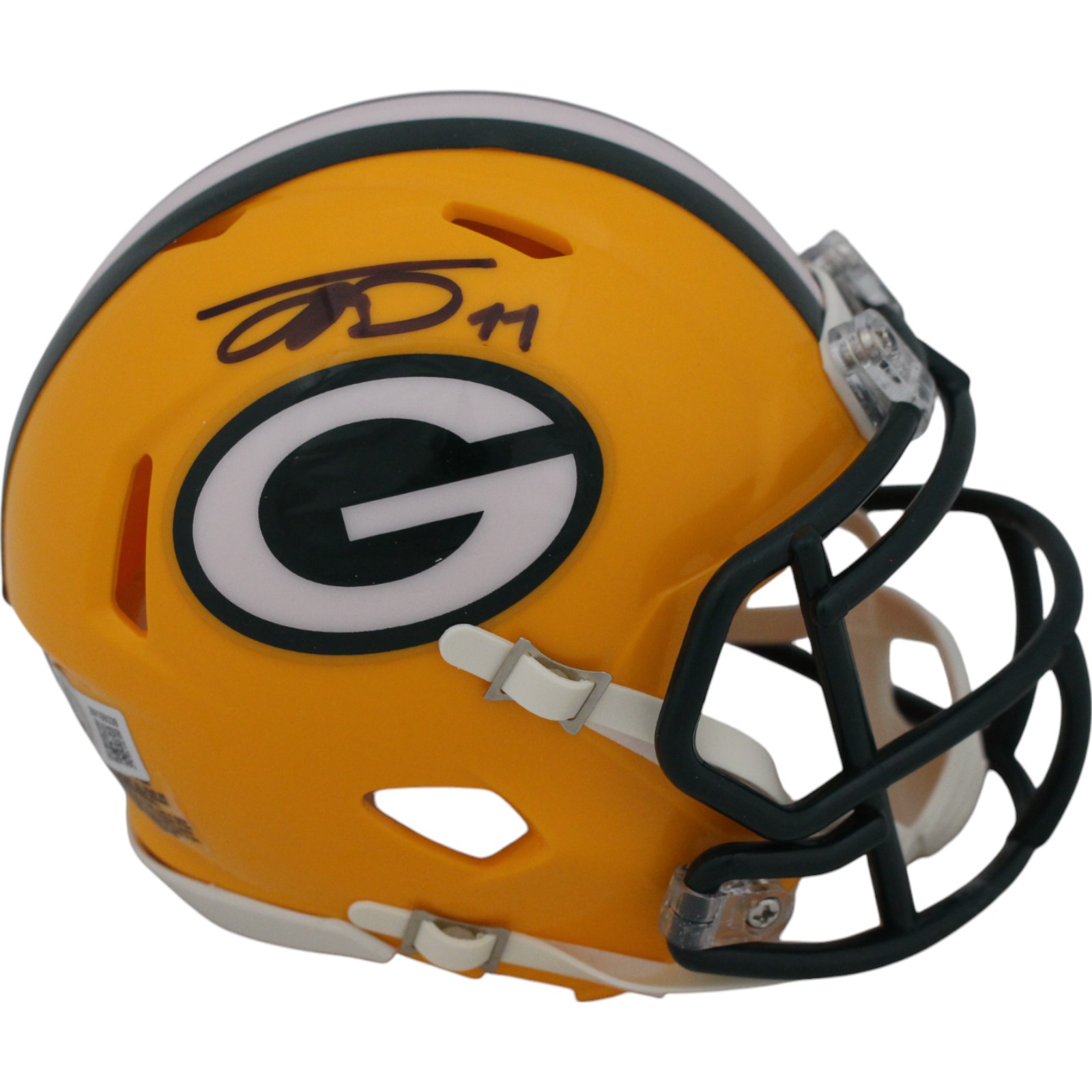 Jayden Reed Autographed Green Bay Packers Speed Mini Helmet Beckett 48858