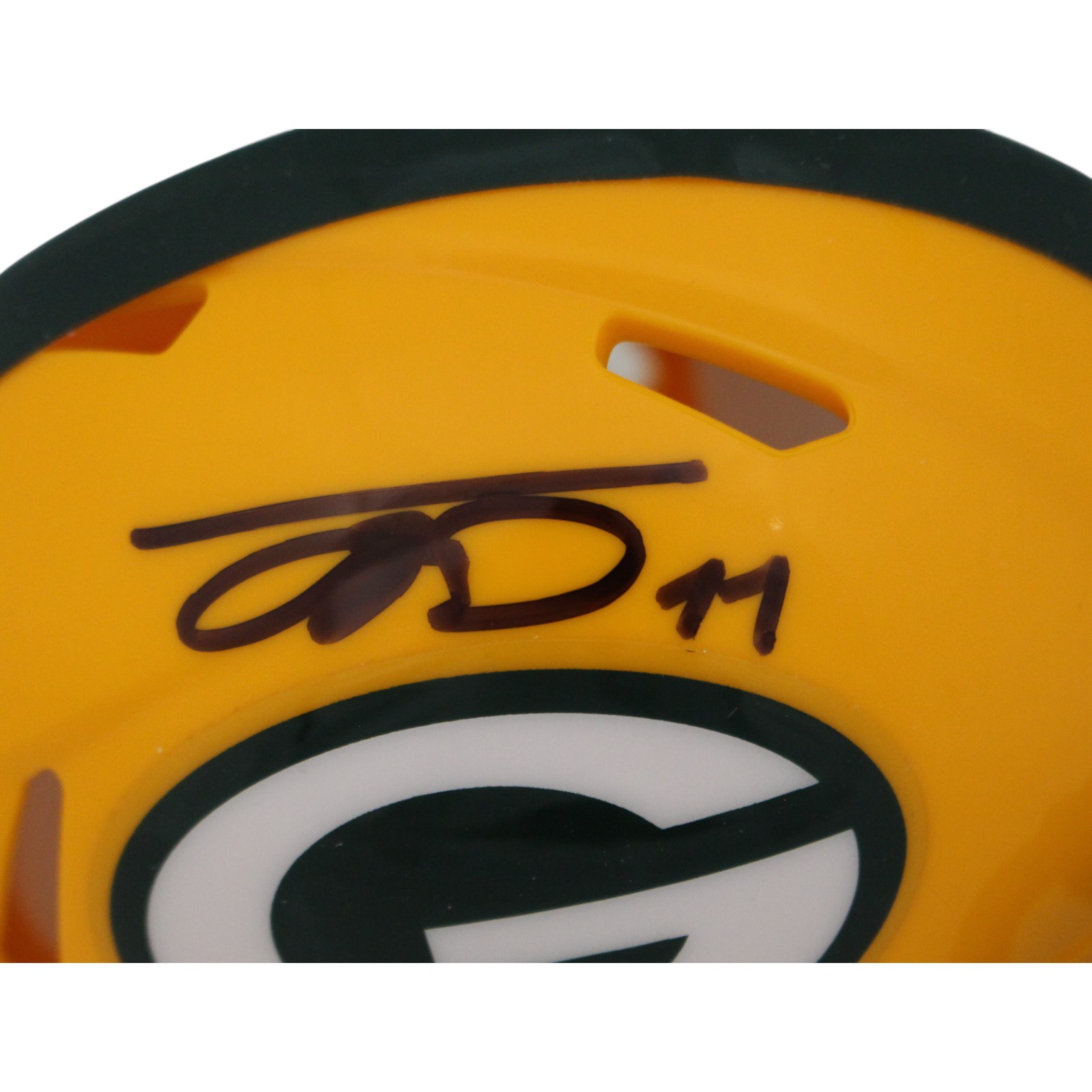 Jayden Reed Autographed Green Bay Packers Speed Mini Helmet Beckett 48858
