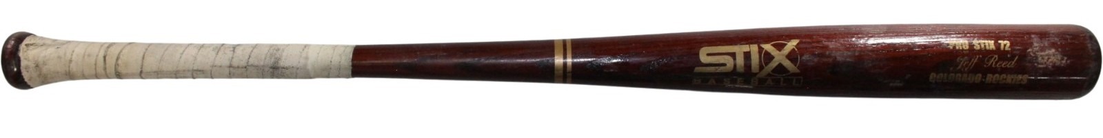 Jeff Reed Colorado Rockies Game Used Maple Stix Baseball Bat 57249 3 Jeff Reed Colorado Rockies Game Used Maple Stix Baseball Bat 57249