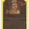 Pee Wee Reese Autographed Brooklyn Dodgers Hall Of Fame Plaque Postcard BAS 27072