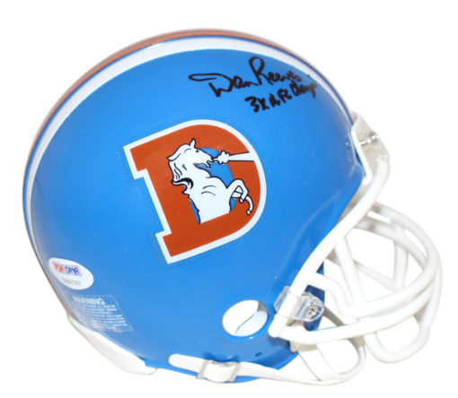 Dan Reeves Autographed Denver Broncos Mini Helmet 3x AFC Champs PSA 24473