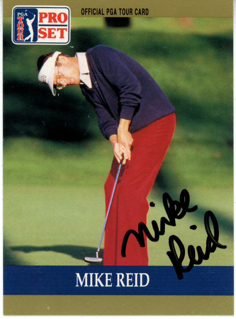 Mike Reid Autographed 1990 Pro Set #26 Trading Card Beckett 44891