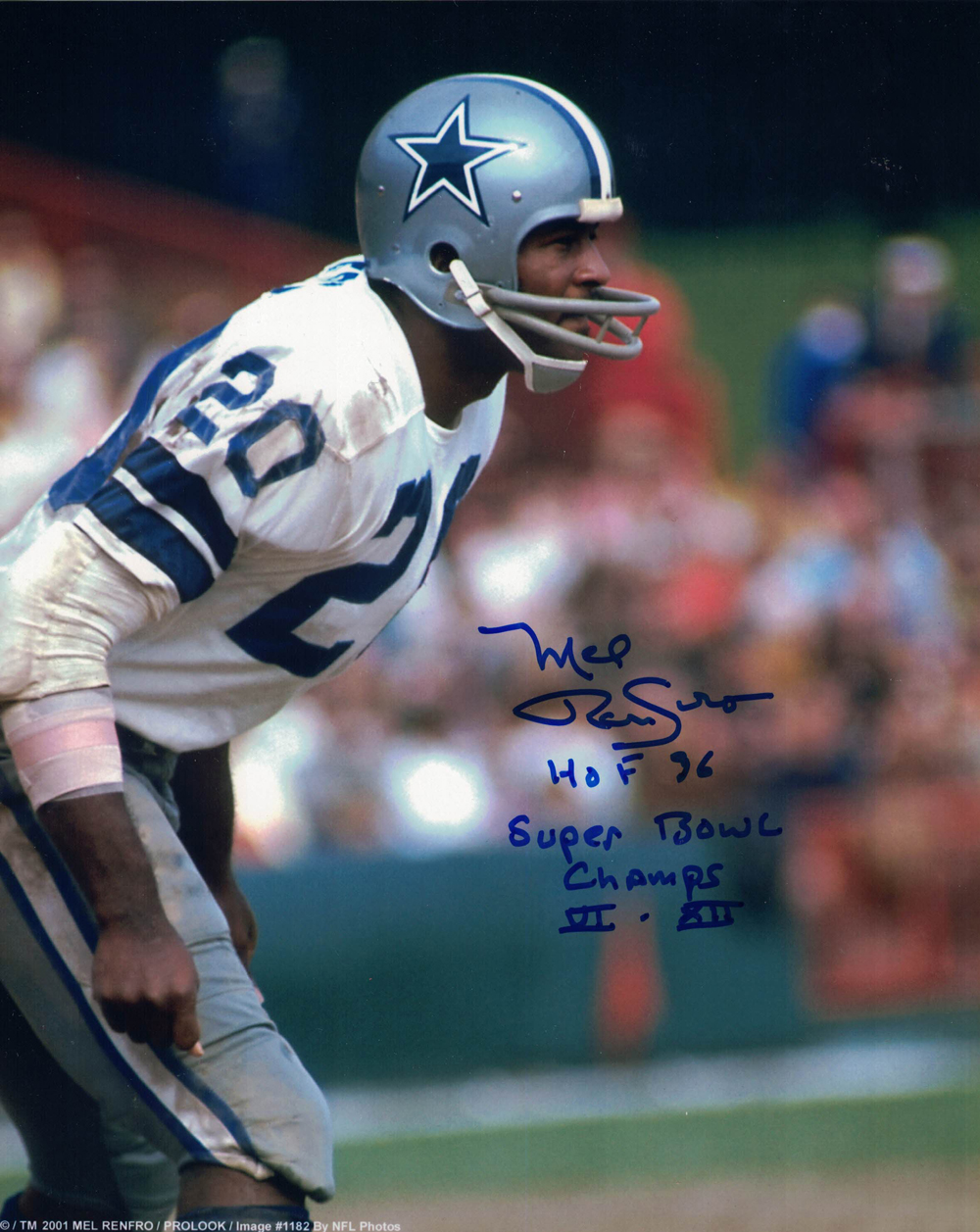 Mel Renfro Autographed/Signed Dallas Cowboys 8x10 Photo 2 Insc 27916