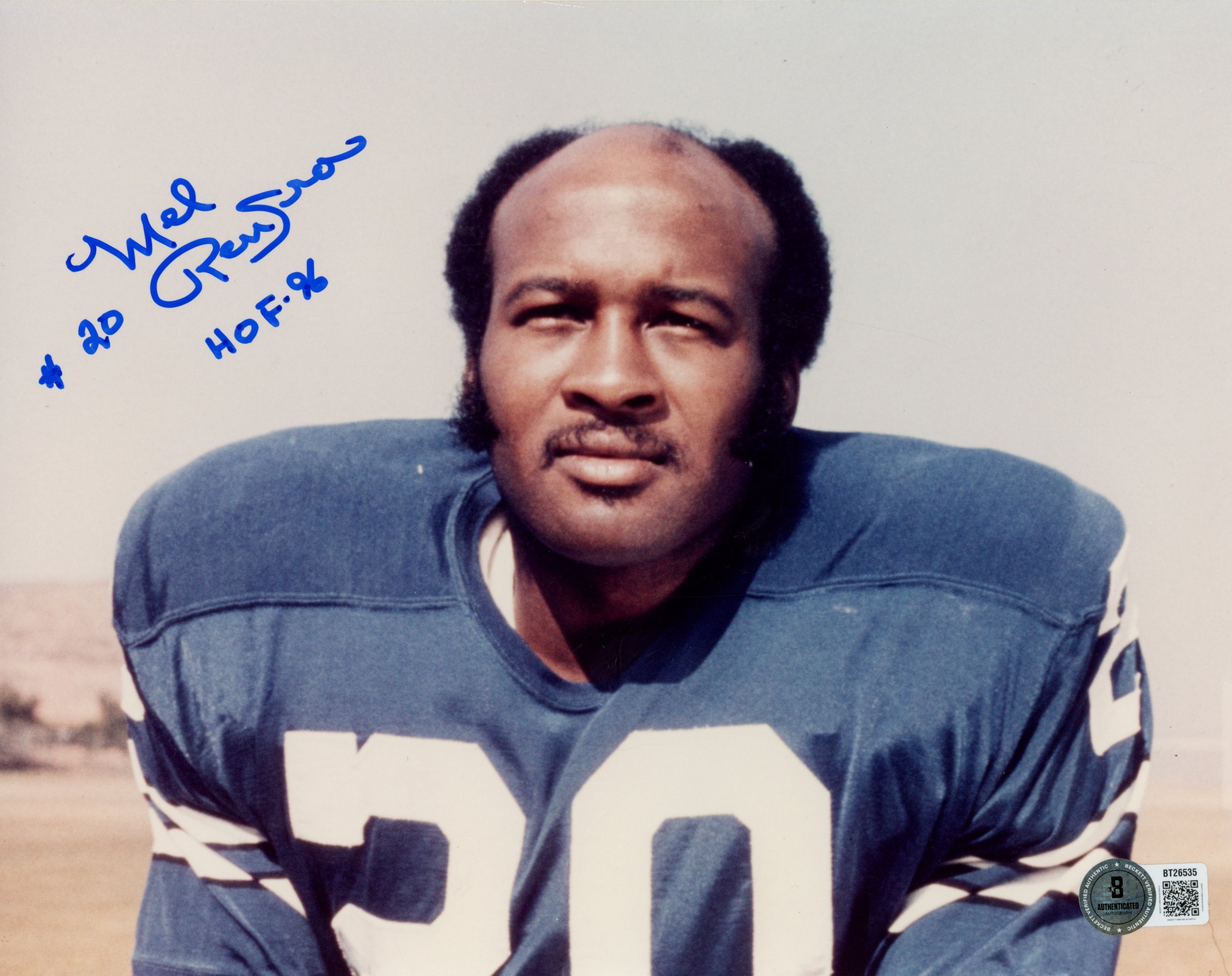 Mel Renfro Autographed Dallas Cowboys 8x10 Photo No Helmet w/HOF Beckett 56741