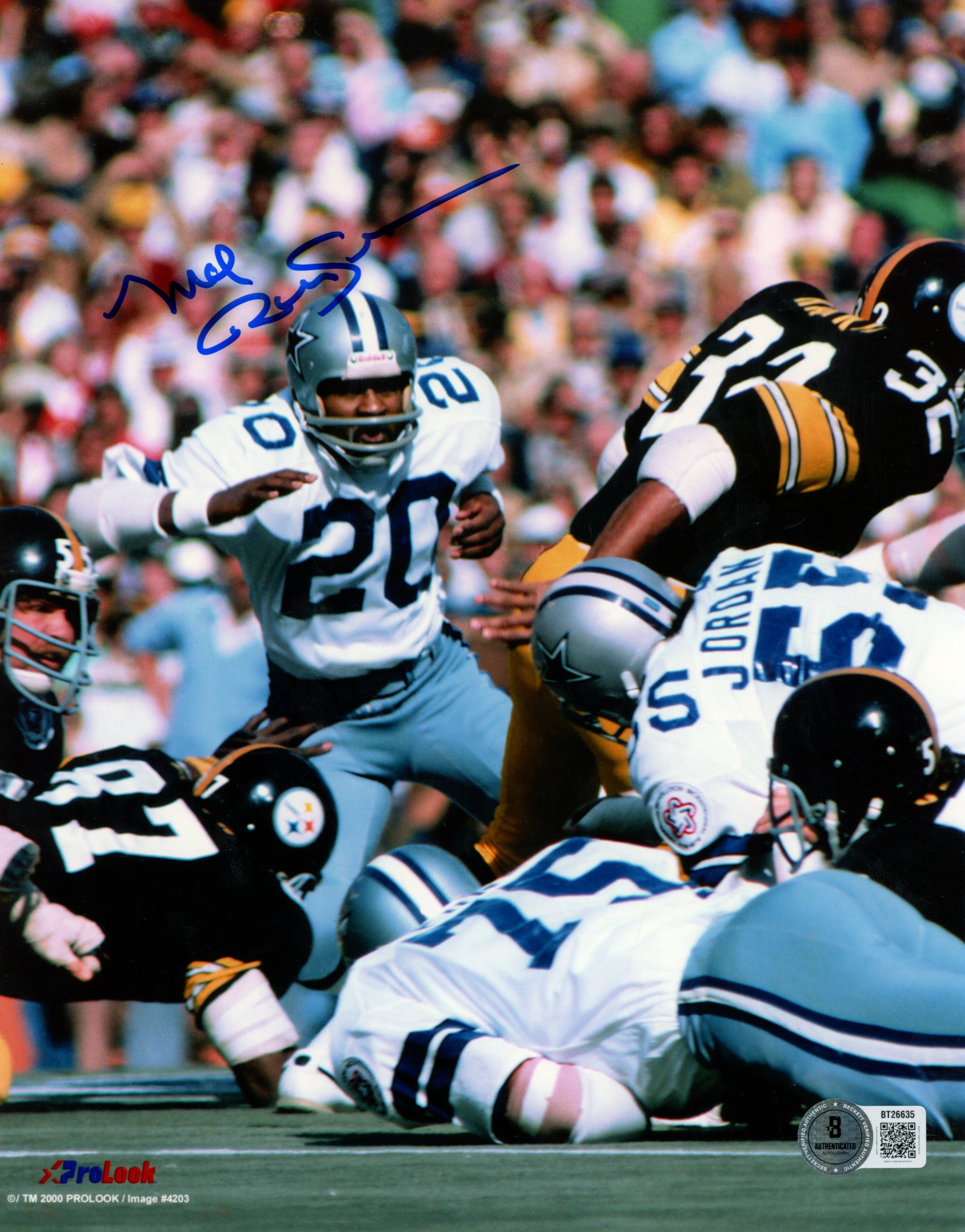 Mel Renfro Autographed Dallas Cowboys 8x10 Photo PL Beckett 56745