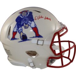 Darrelle Revis Autographed New England Patriots Pro Retro Helmet Beckett 56470