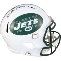 Darrelle Revis Autographed New York Jets F/S TB Helmet Beckett Witness 51299