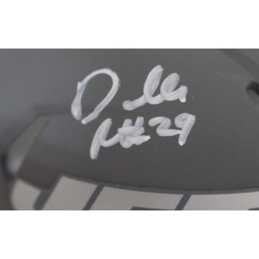 Darrelle Revis Autographed New York Jets Slate Mini Helmet Beckett 48126