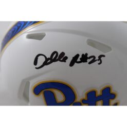 Darrelle Revis Autographed Pittsburgh Panthers Mini Helmet Beckett Witness 58223