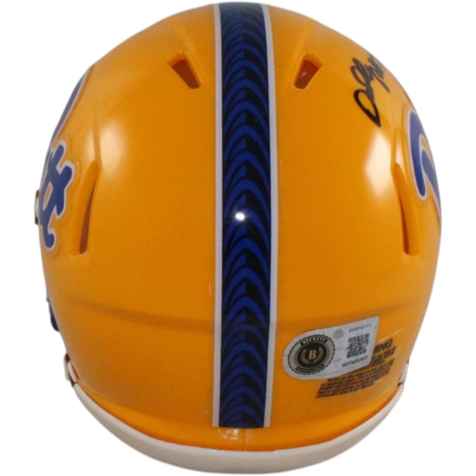 Darrelle Revis Autographed Pittsburgh Panthers Mini Helmet Beckett Witness 58224 3 Darrelle Revis Autographed Pittsburgh Panthers Mini Helmet Beckett Witness 58224