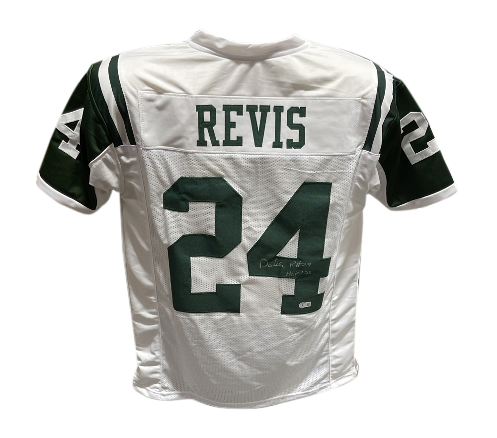 Darrell Revis Autographed/Signed Pro Style Jersey White HOF Beckett