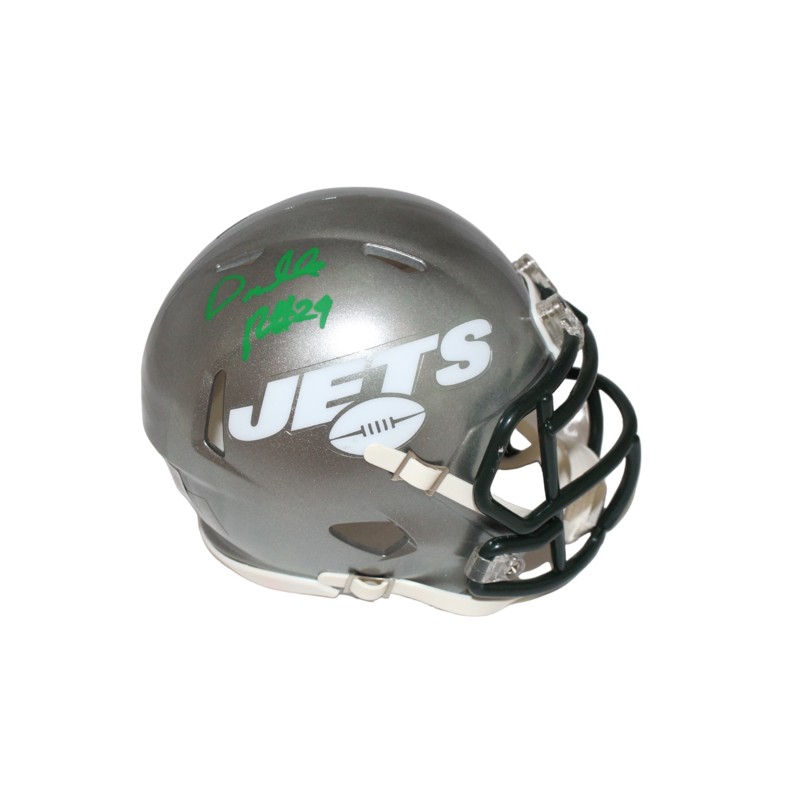 Darrell Revis Autographed New York Jets Flash Mini Helmet Beckett