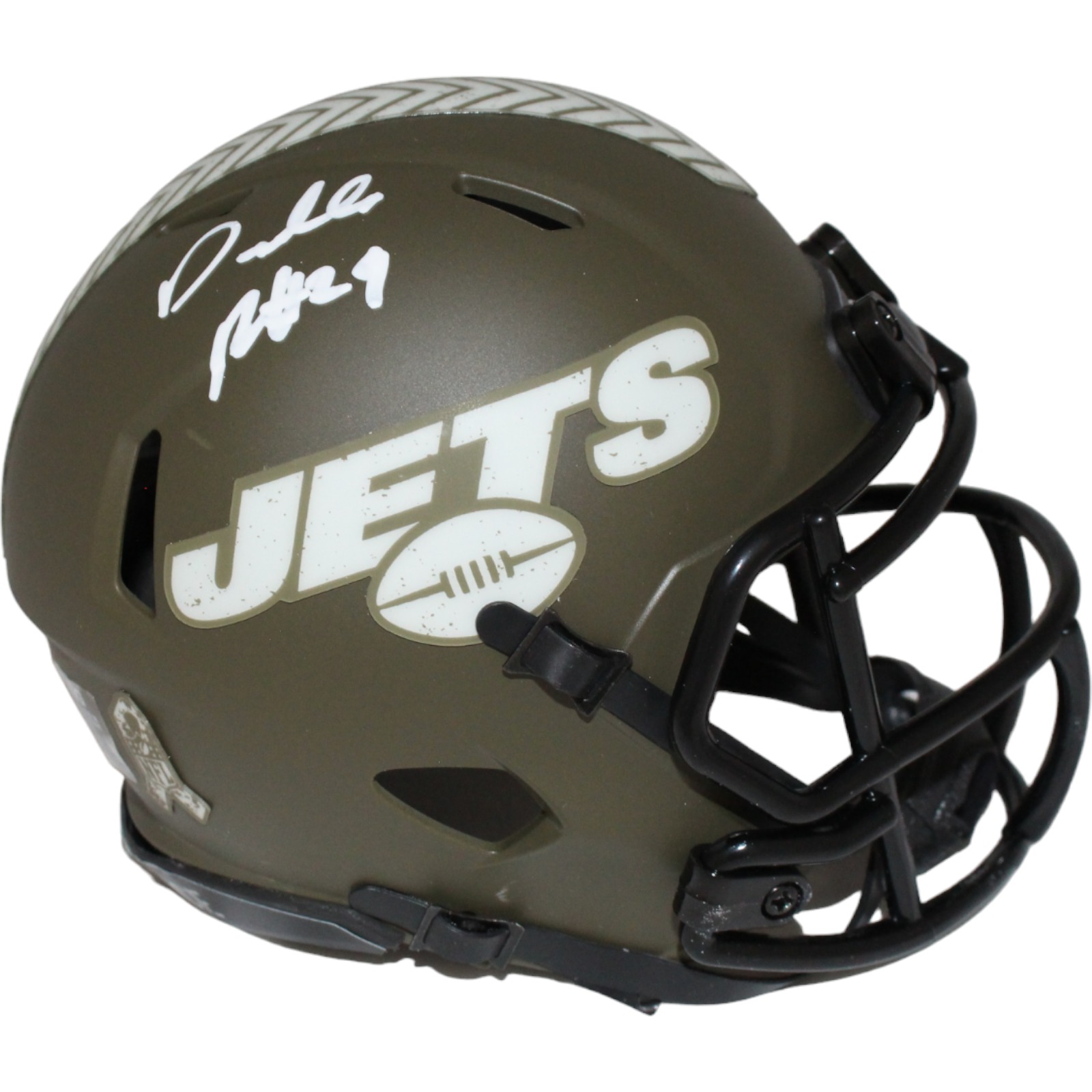 Darrell Revis Autographed New York Jets Salute Mini Helmet Beckett