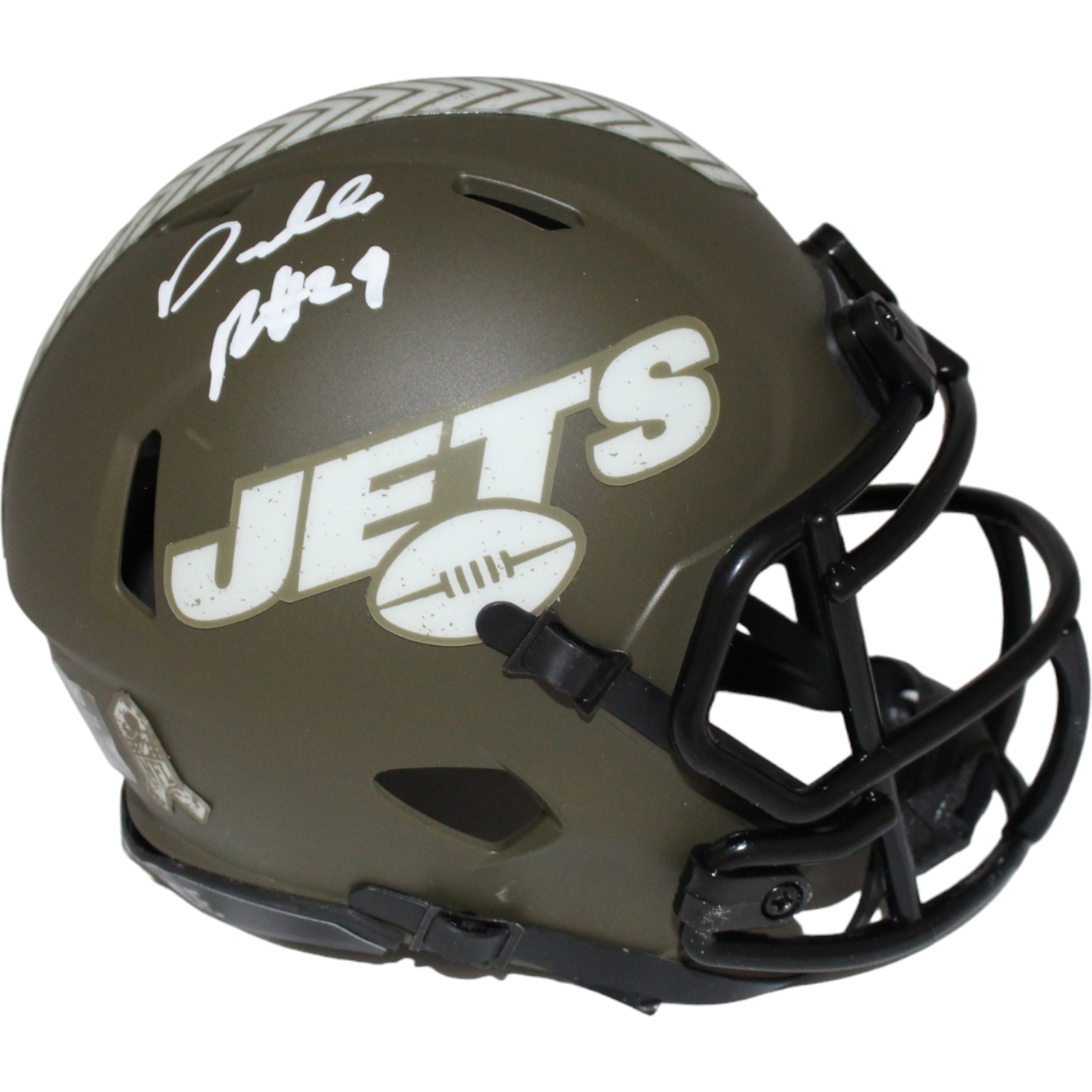 Darrell Revis Autographed New York Jets Salute Mini Helmet Beckett 