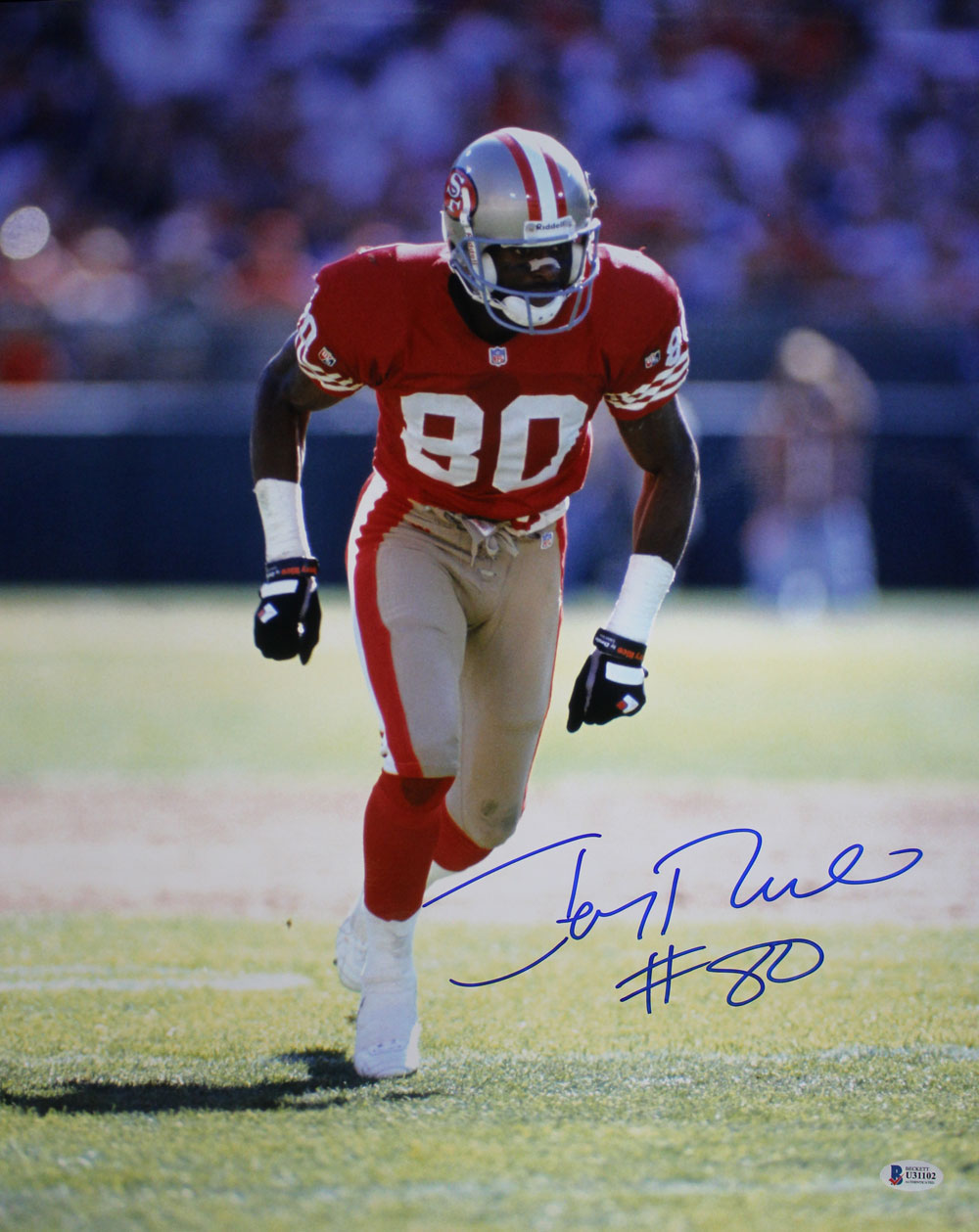 Jerry Rice Autographed/Signed San Francisco 49ers 16x20 Photo BAS 29219