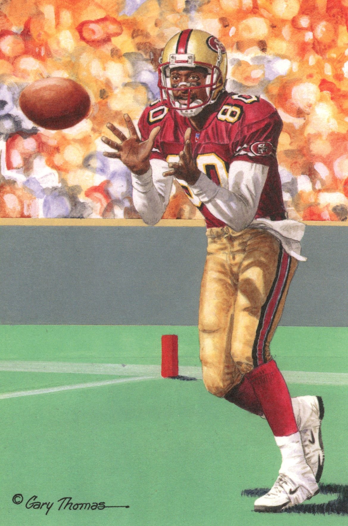 Jerry Rice San Francisco 49ers Goal Line Art Card Class of 2010 58142