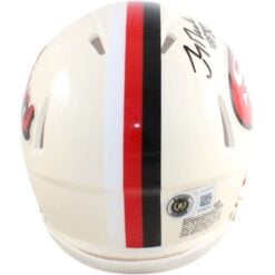 Jerry Rice Autographed San Francisco 49ers Helmet Mini Retro Beckett WIT 58889