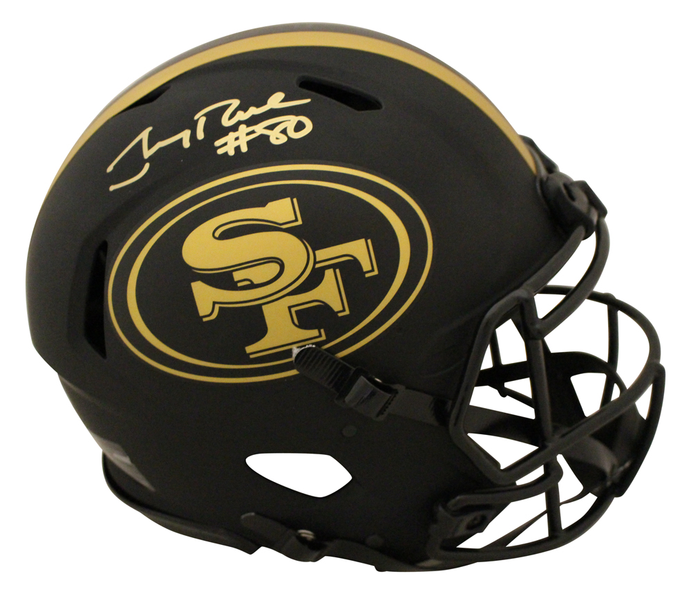Jerry Rice Autographed San Francisco 49ers Authentic Eclipse Helmet BAS 26922