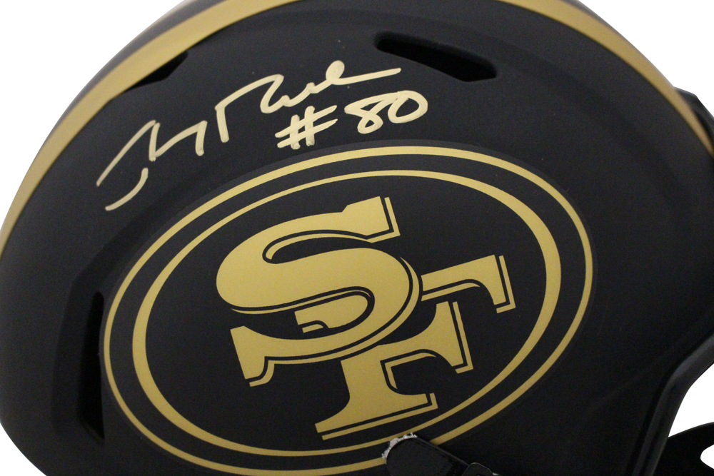 Jerry Rice Autographed San Francisco 49ers Eclipse Replica Helmet BAS 26925